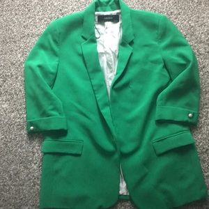 Women’s Zara Kelly green blazer.